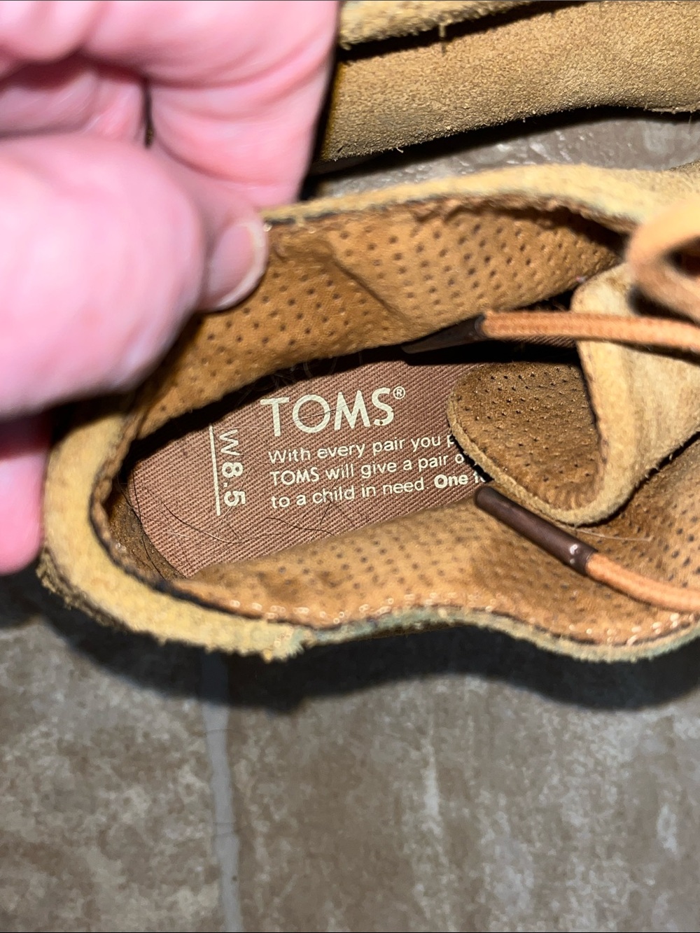Toms Women's Suede Lace-Up Ankle Booties in Tan - Picture 7 of 12